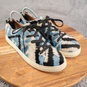Elysian by Emily Morrison Ankara Ikat Silk Velvet Sneakers – US 10.5 / Eur 41 –
